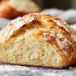 Freshly baked homemade bread on a cutting board