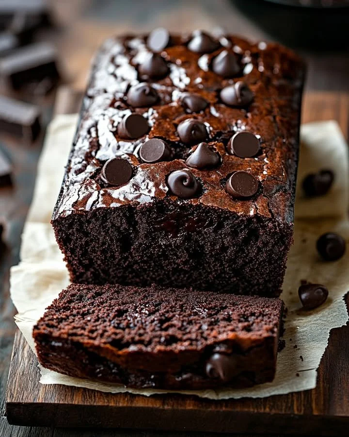 Delicious homemade brownie bread baked to perfection with chocolate swirls.
