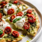 Delicious Cottage Cheese Flatbread with seasonal summer toppings