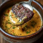 Homemade Cowboy Butter Dipping Sauce served with grilled vegetables