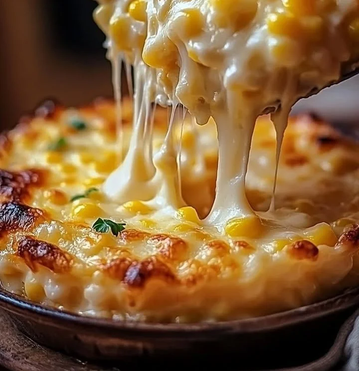 Delicious cream cheese corn casserole baked to perfection