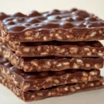 Delicious crispy chocolate crunch bars with rich chocolate and crunchy texture