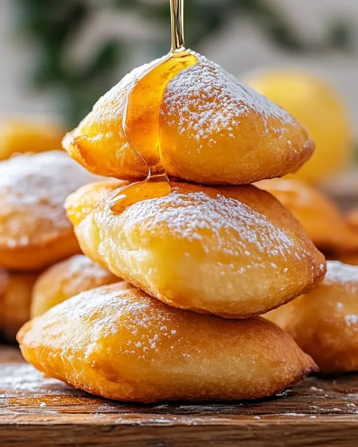 Easy homemade sopapillas served with honey and powdered sugar