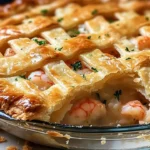 Delicious Florida Shrimp Pie served with herbs and spices