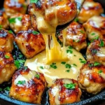 Grilled chicken bites served with creamy garlic sauce on a plate.