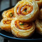 Delicious pepper jelly pinwheels ready to serve as appetizers.
