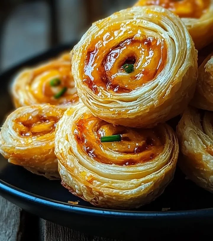 Delicious pepper jelly pinwheels ready to serve as appetizers.