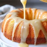 Delicious slice of Kentucky Butter Cake with buttery glaze and cake texture.