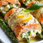 Delicious Lemon Basil Salmon Rolls with fresh ingredients and vibrant flavors