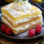 Layers of Limoncello Custard in a delicious dessert presentation.