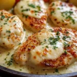 Longhorn Steakhouse Parmesan Chicken served with herbs and sauce