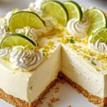 Mary Berry's zesty lemon lime cheesecake topped with fresh citrus slices