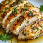 Delicious melt-in-your-mouth chicken breast served with herbs and spices