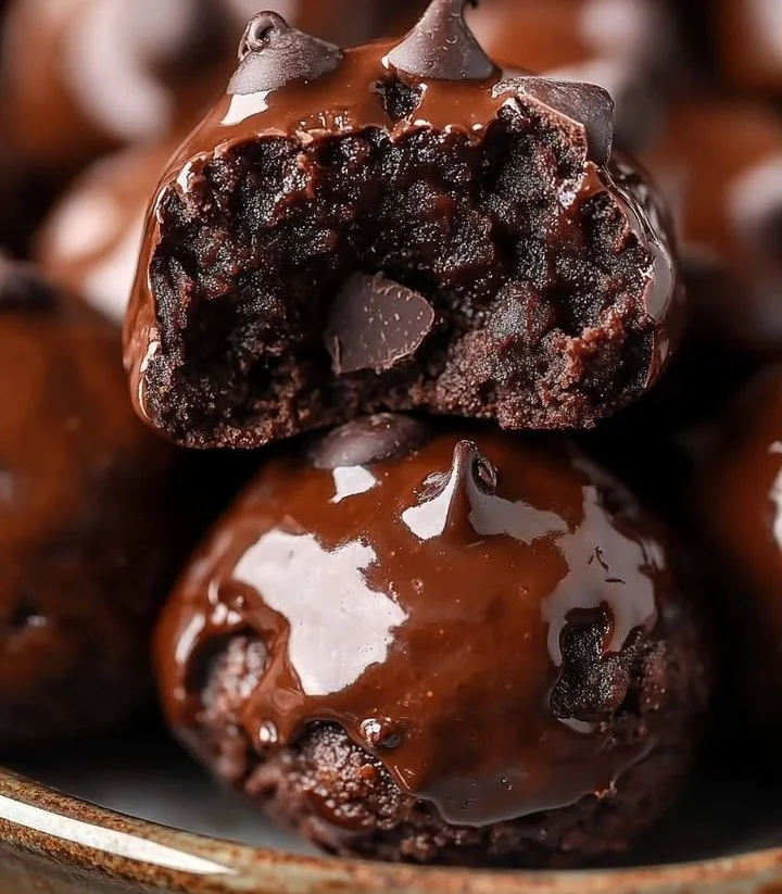 No-bake cottage cheese brownie batter protein bites ready for a healthy snack