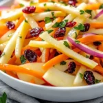 Refreshing Apple Cranberry Carrot Salad with vibrant colors and fresh ingredients