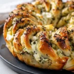Spinach-Artichoke Pull-Apart Star Bread fresh from the oven