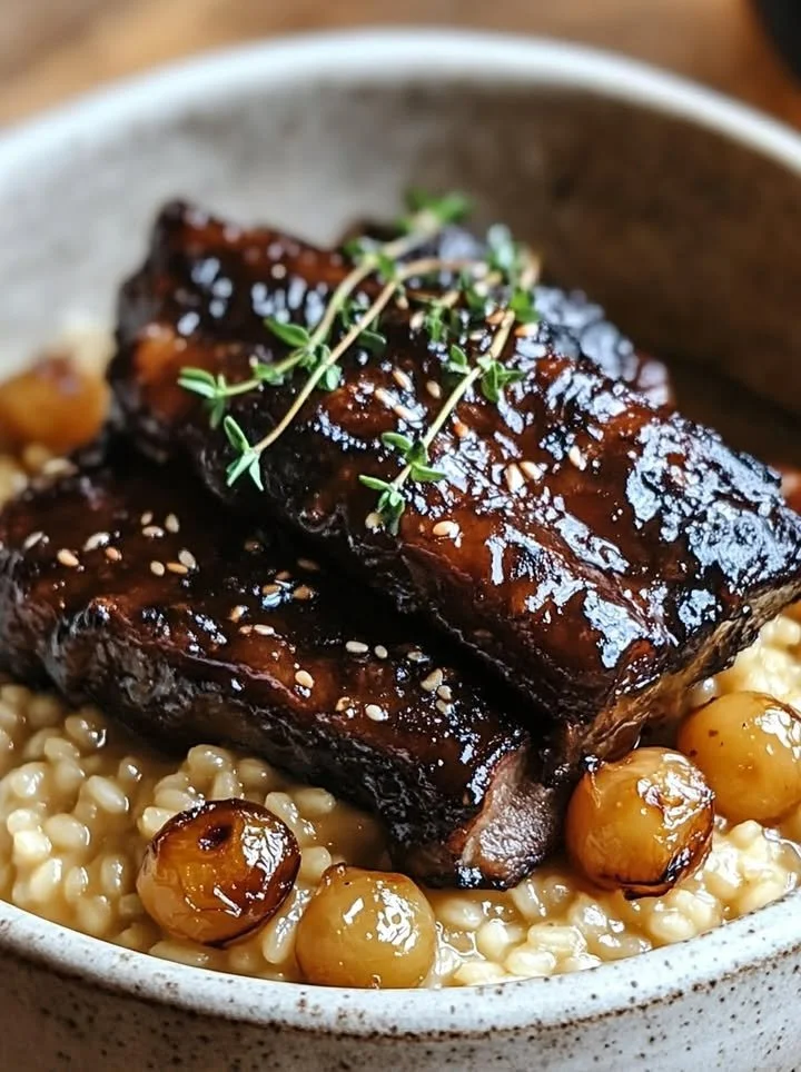 Succulent short ribs cooked in cola served with creamy parmesan risotto.
