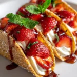 Sweet cinnamon dessert tacos served with a delicious twist