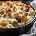 Delicious Taylor's cozy casserole ready to serve, featuring a warm mix of ingredients.