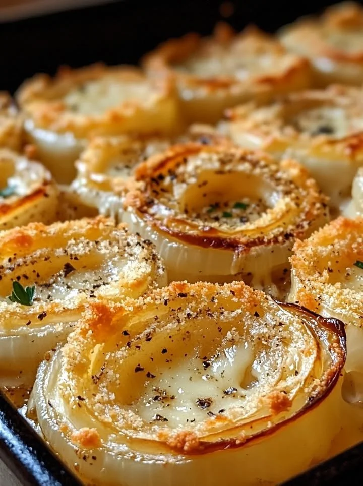 Delicious cheesy and creamy Tennessee onions served as a Southern classic dish.